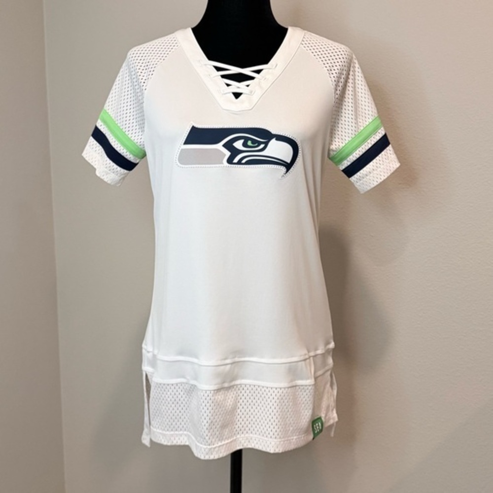 Fanatics Seattle Seahawks women’s white short sleeve jersey size medium